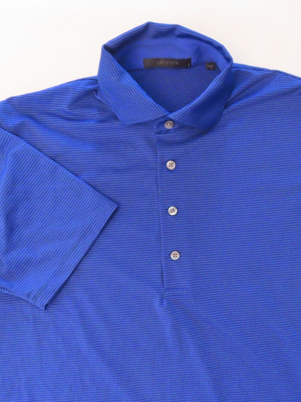 Greyson Polo Shirt Mens Striped Golf Sports Preppy Outdoors Classic Travel Small